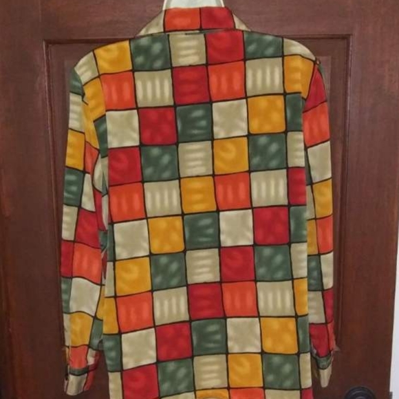 Elementz size Medium Color Block Blouse - Picture 2 of 5